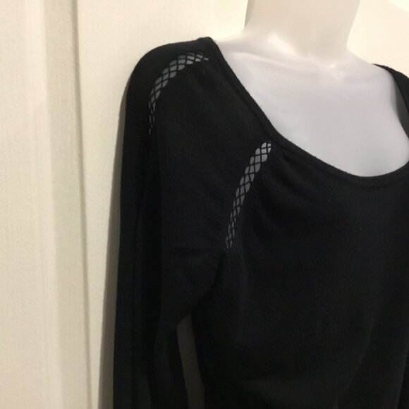 BCBGMAXAZRIA Black Knit Belted Sweater Dress Long Sleeve Size L – Chic & Classic - Picture 6 of 15